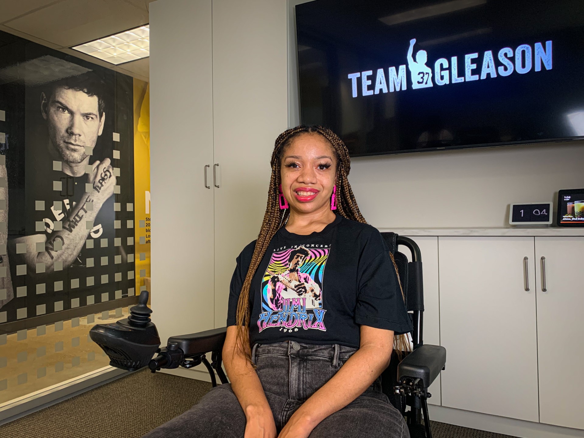 Asia Jami in Team Gleason's Assistive Technology Lab.